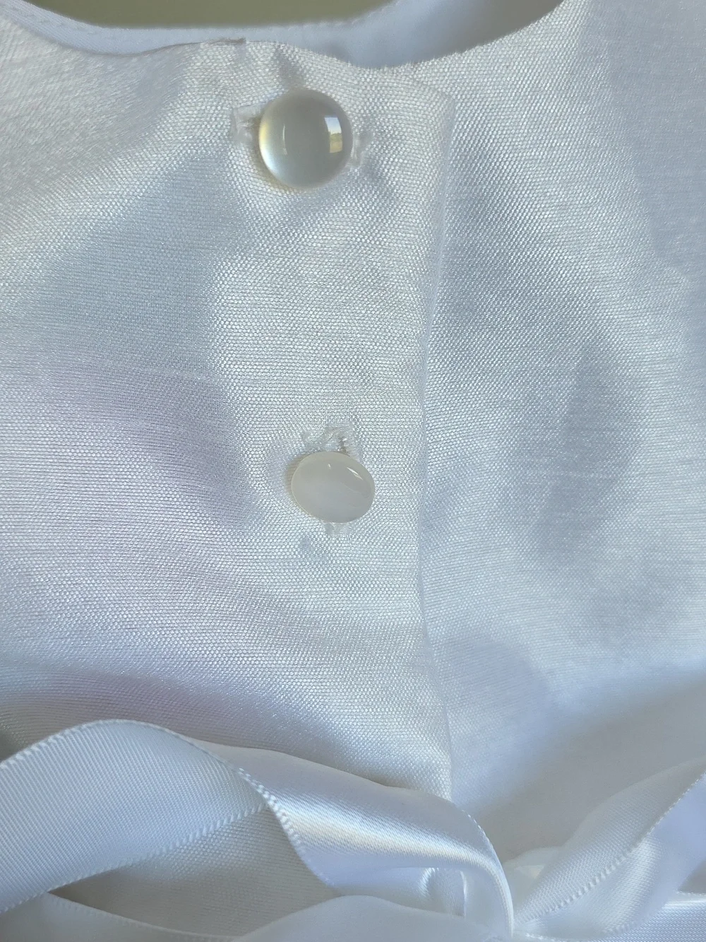 David's Bridal Tulle Flower Girl Dress In White - Picture 3 of 8